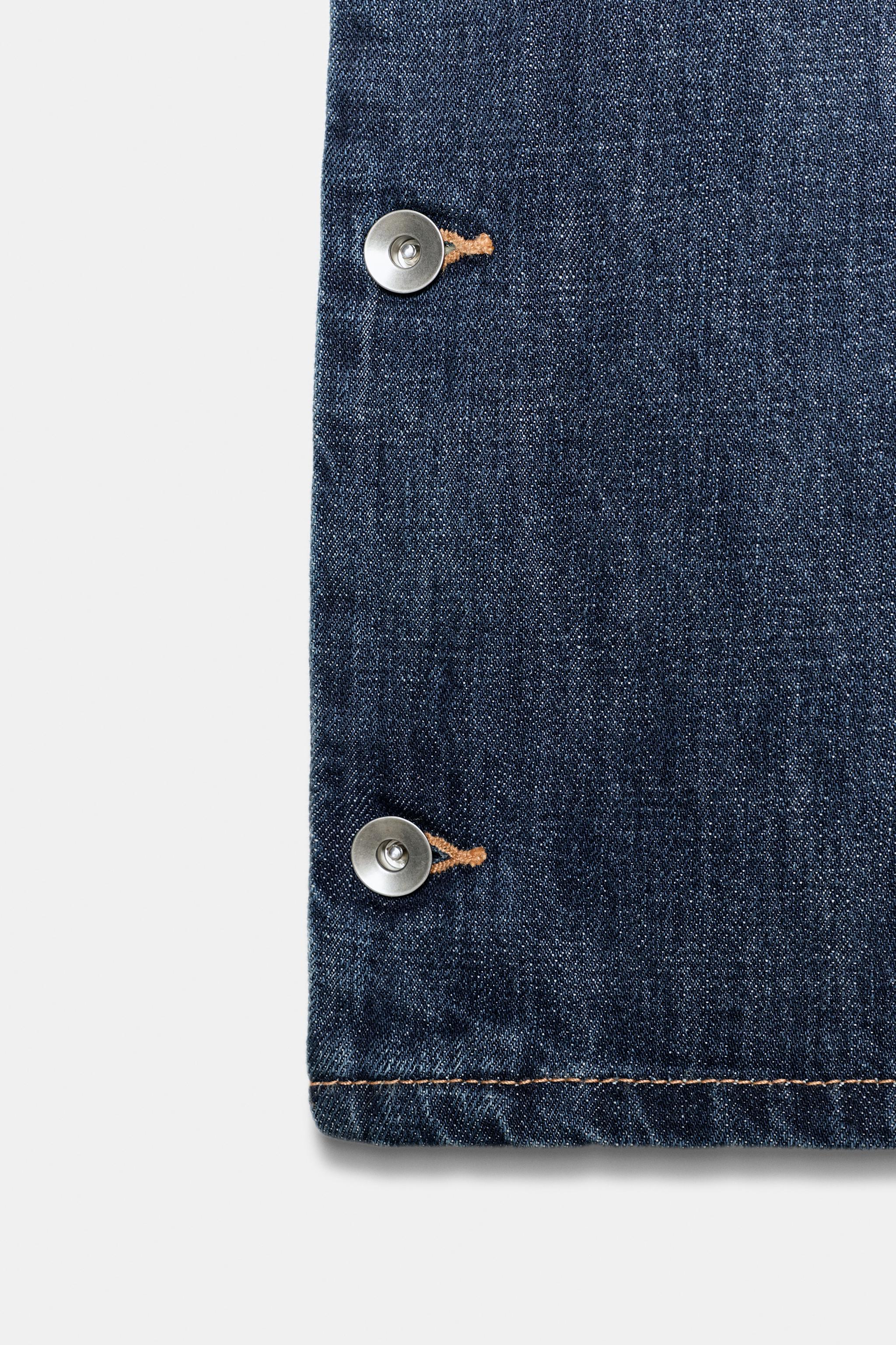 TRF MID-RISE BUTTONED BAGGY JEANS